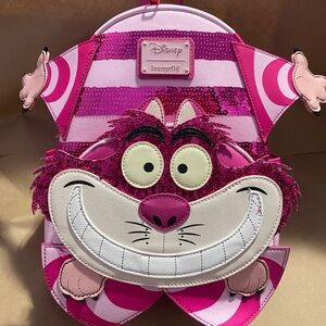 DISNEY LOUNGEFLY  SEQUIN CHESHIRE CAT ALICE IN WONDERLAND MINI BACKPACK